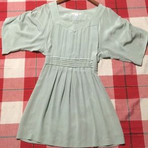 Anthropologie dress sea green %100 silk